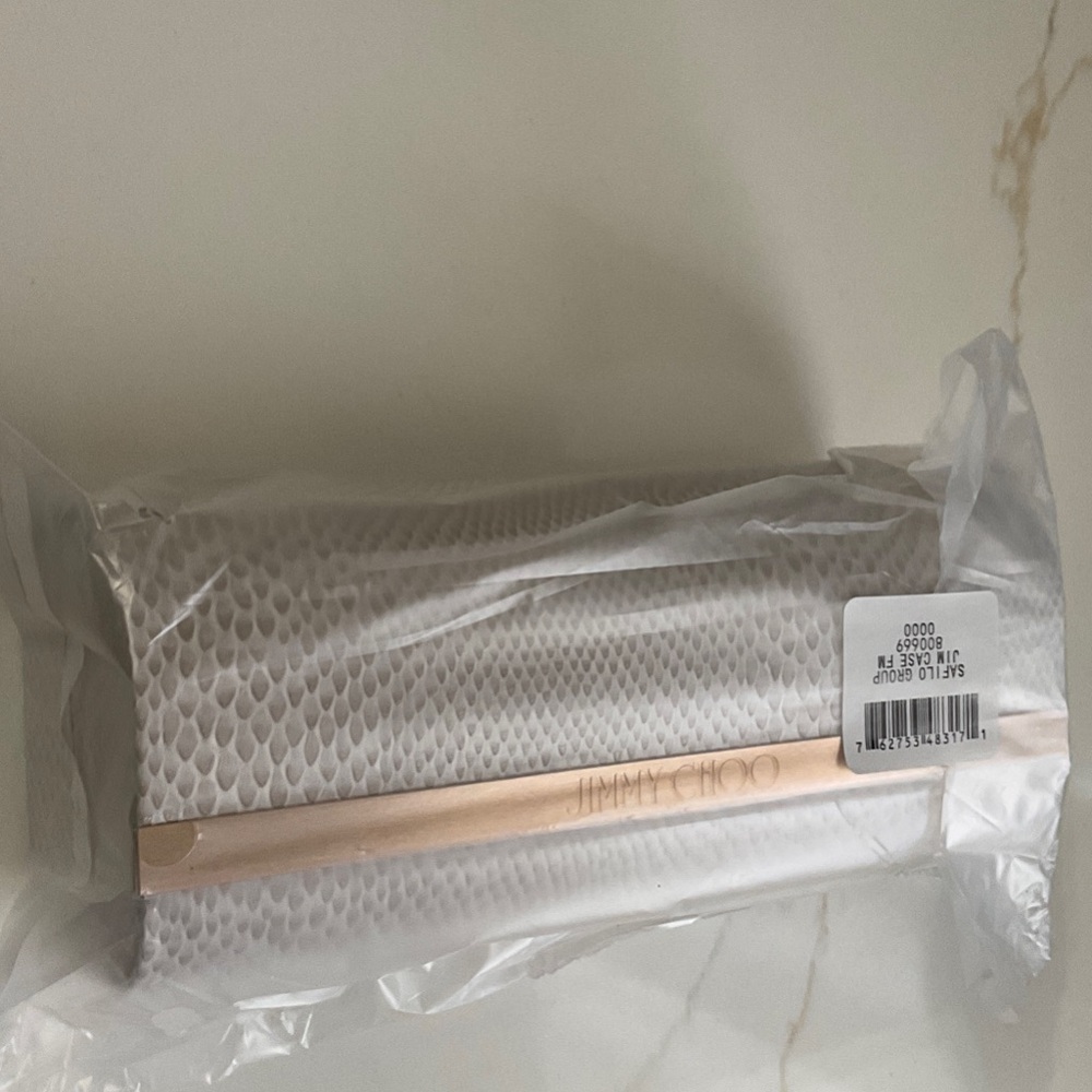 NWT Jimmy Choo Faux snakeskin glasses case